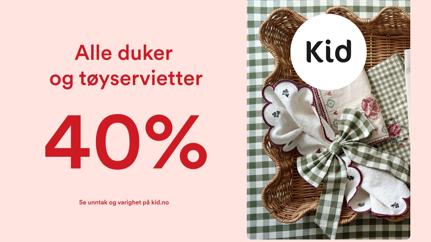 Alle bordtekstiler Kid Interiør AS