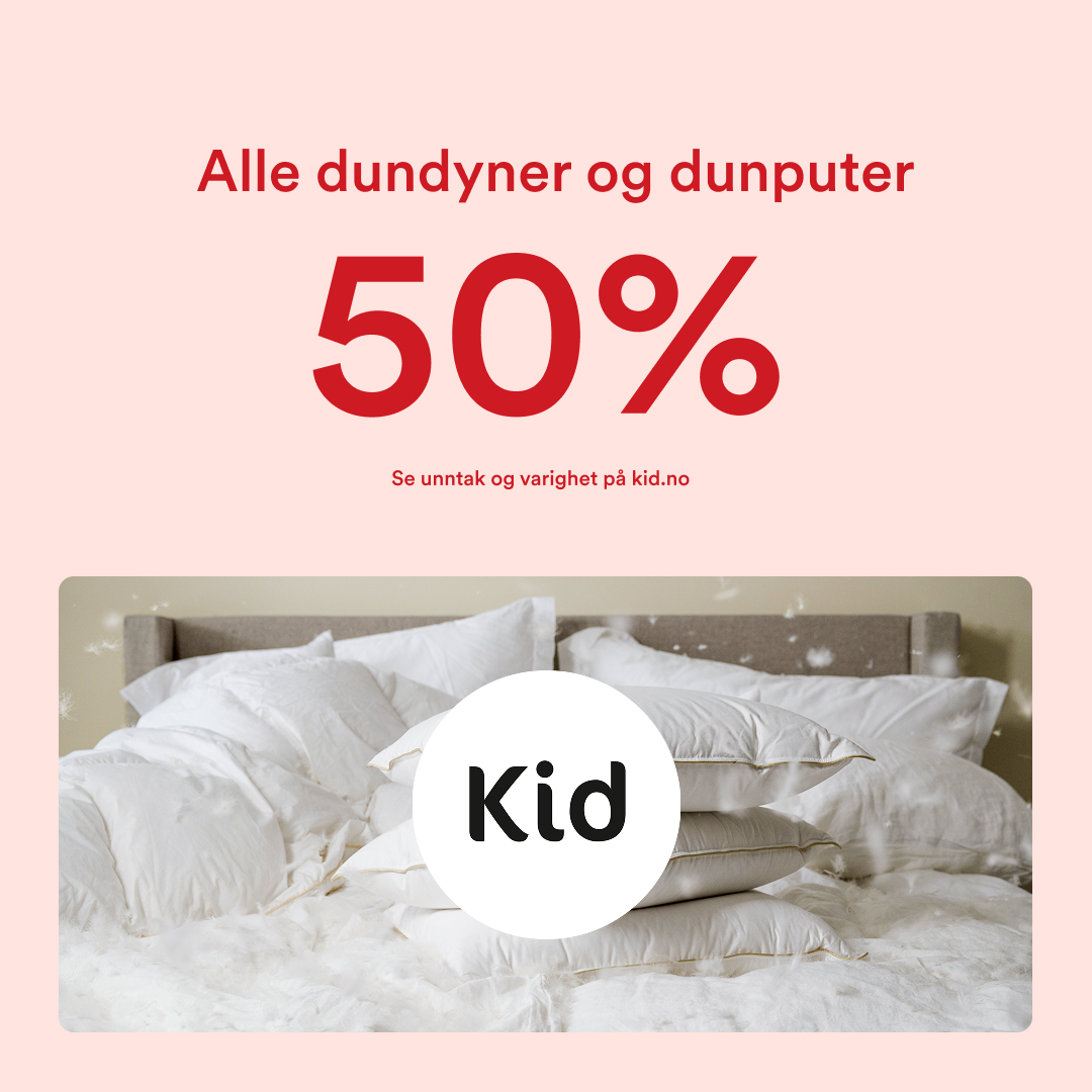 Alle dundyner og dunputer 50% Kid Interiør AS