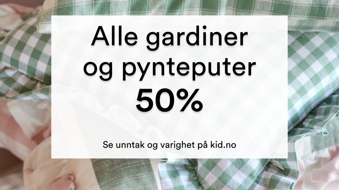 Alle gardiner og pynteputer Kid Interiør AS