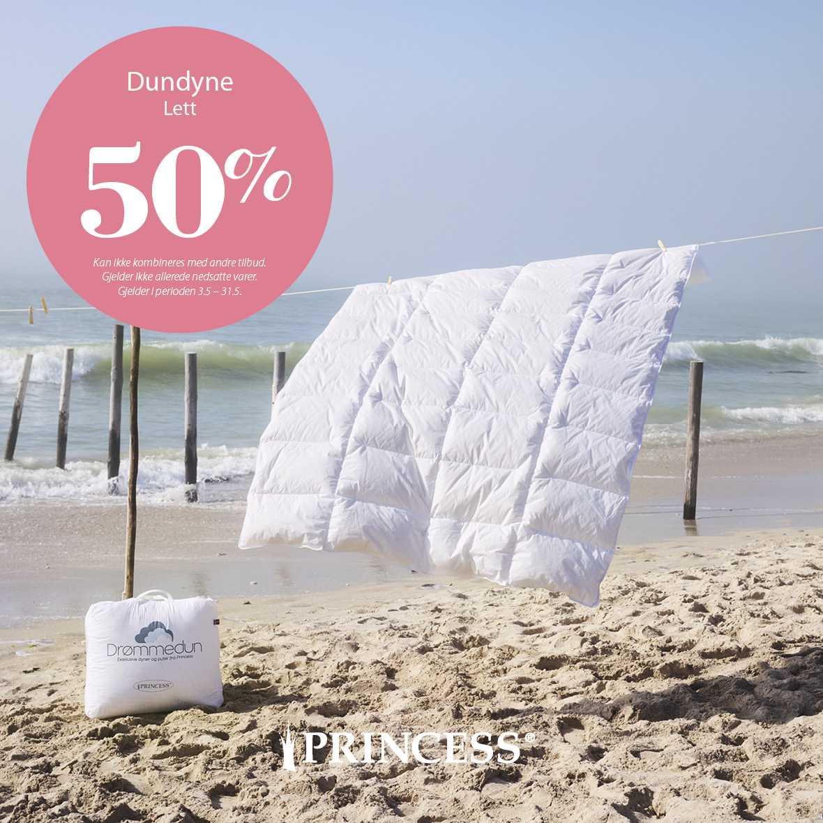 50 % på Lett dundyne Princess